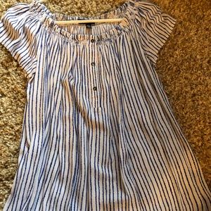 Kenneth Cole off the shoulder top in blue